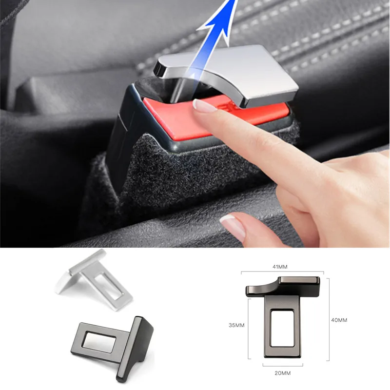 Car Safety Buckle Clip Seat Belt Plug Alarm Canceler Stopper For