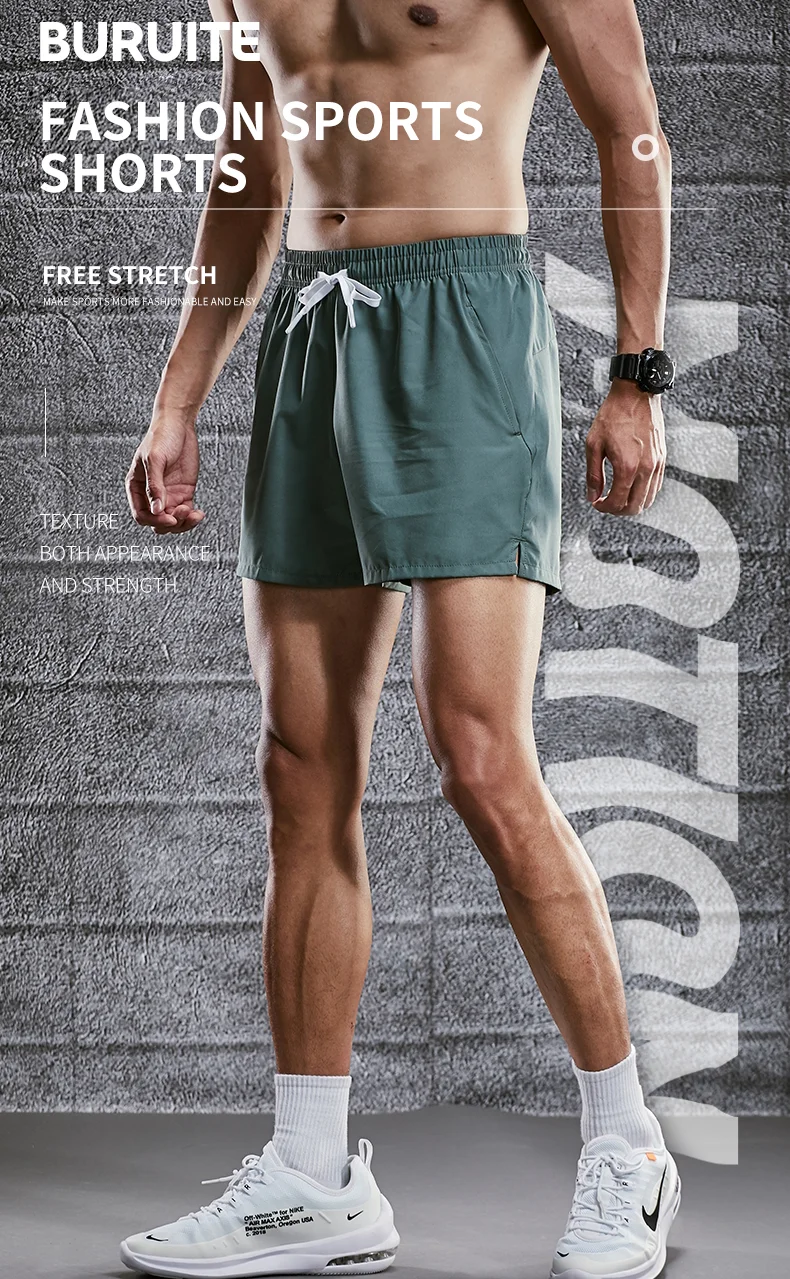 Mens Summer Running Shorts - Lightweight Training  Fitness Crops for Track and Field