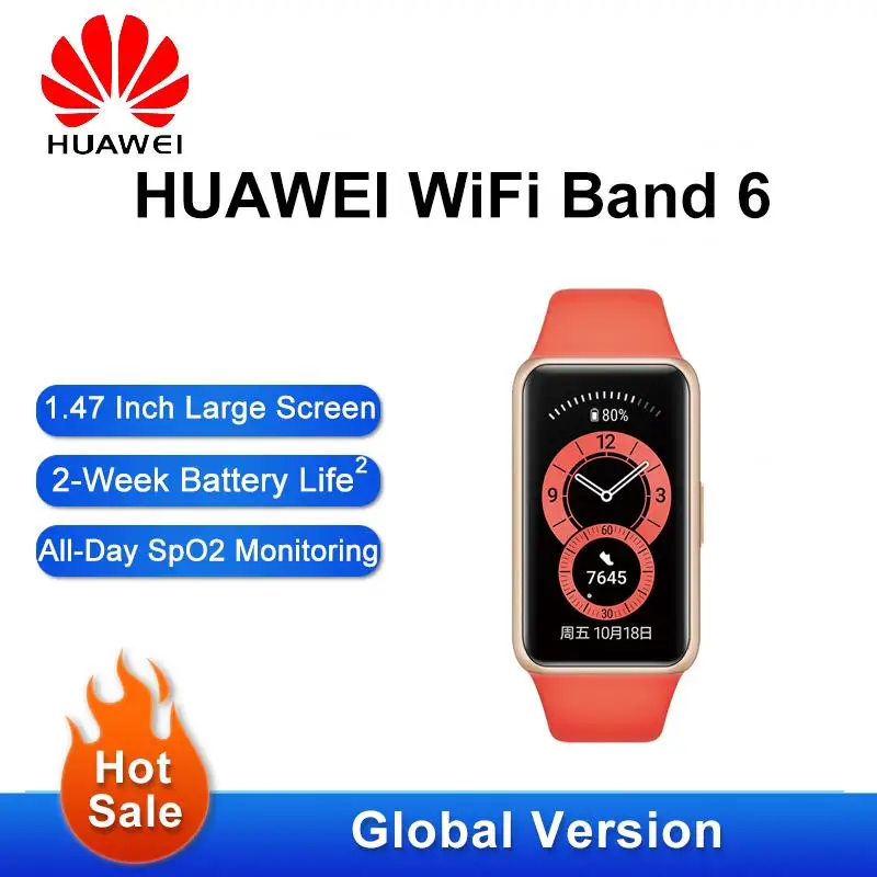 

Смарт-браслет Huawei Band 6, 1,47 дюйма, AMOLED, С Пульсометром