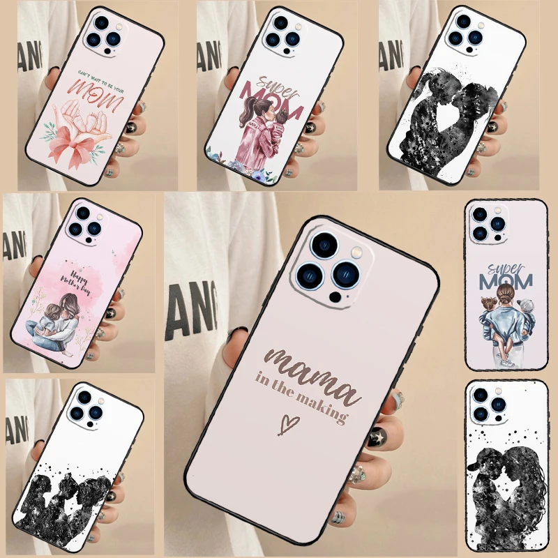 Super Mom Love Kid Protective Phone Case – Charming and Durable Design