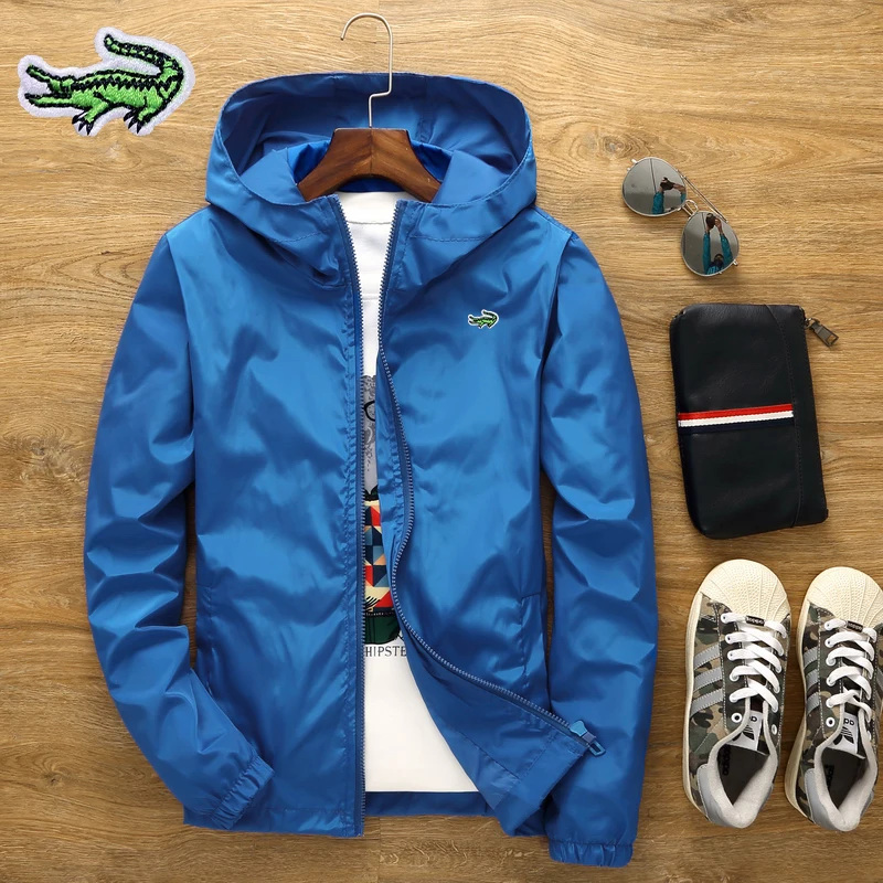 

Chaqueta Bomber con capucha para hombre, abrigo bordado con cremallera, estilo Hip Hop, talla grande, cortavientos a pru, S-7XL