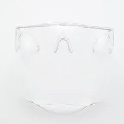 Full Face Protective Shield Sunglasses with Anti - Spray Spherical Lens (Transparent)