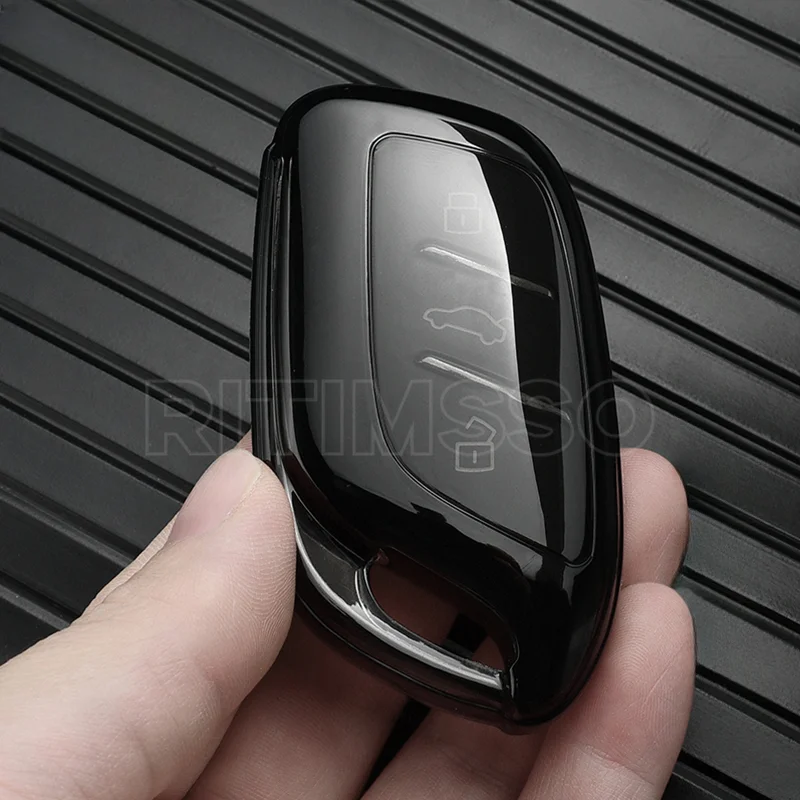 Car Remote Key Case Shell Cover for MG ZS HS 5 6 EZS Soft Transparent