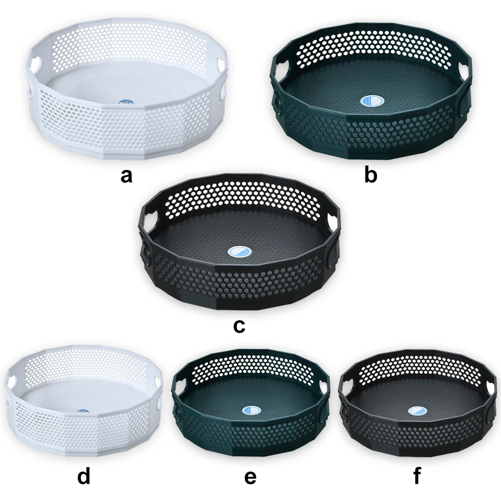 Kitchen Spice Turntable Seasoning Condiments Rotating Serving Tray Bathroom Storage Basket Shelf Organizer Black Large