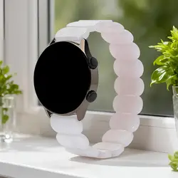 Elegant Multi - Brand Resin Watch Bracelet - 20mm (Pearl white)