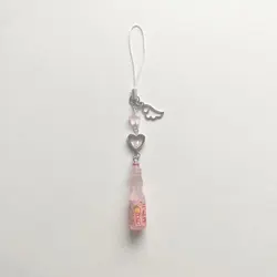 Handcrafted Ramune Soda Bottle Charm (Pink)
