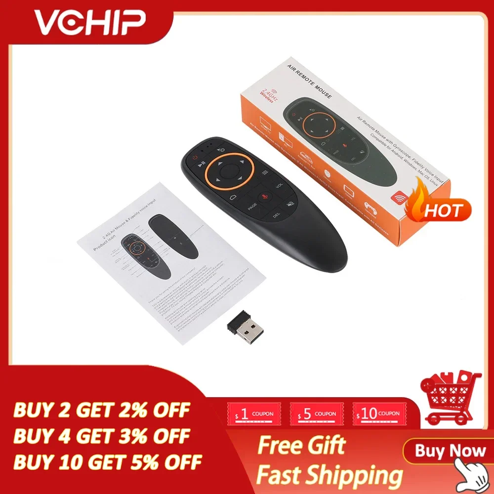 

Голосовой пульт дистанционного управления G10, беспроводная аэромышь G10S Pro, гироскоп, Bluetooth, ИК-обучение для Android tv box