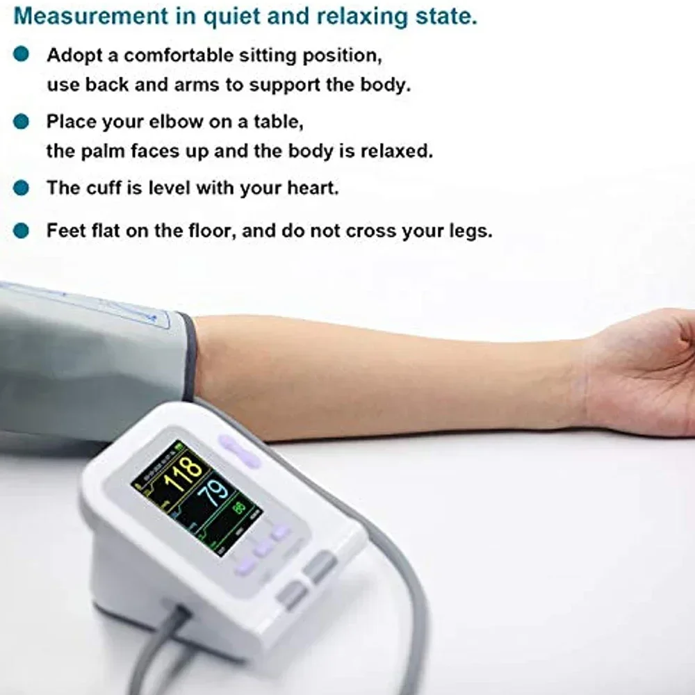 Digital Blood Pressure Monitor CONTEC08A Pediatric NIBP Software Sphygmomanometer Choosable NIBP Cuffs Accessories OR SpO2 Probe