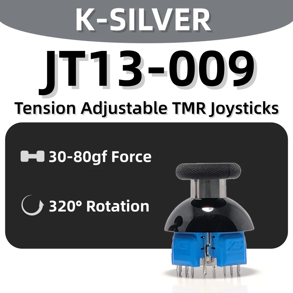 2pcs K-SILVER JT13-009 PS5 PS4 스위치 프로 Xbox One 시리즈용 TMR 조이스틱 안티 드리프트 전자기 3D 아날로그 썸스틱