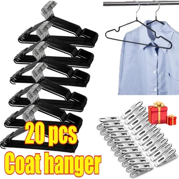 Appendiabiti per abiti in metallo rivestito antiscivolo Appendiabiti resistenti Appendiabiti per camicie in metallo con tacche rotonde per abiti 1