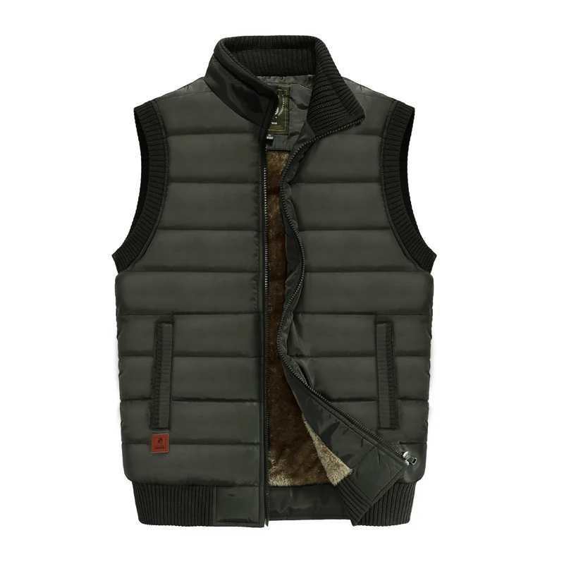 2023 Men's Winter Jackets Sleeveless Vest Thick Fleece Warm Waistcoat Male Plush Casual Windproof Big Size Plus 8XL Large