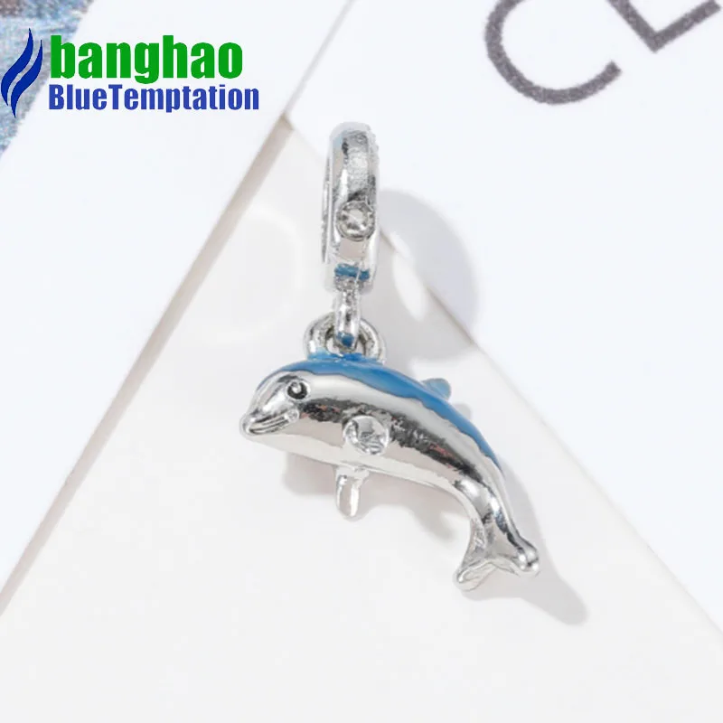 Wholesale DIY Fashion dolphin Charm for making accessories for jewelry alloy pendants bracelets beads DGB1262