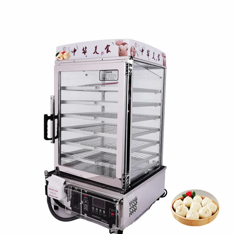 Electric Siopao Steamer Stuffed Bun Food Display Steamer Warmer