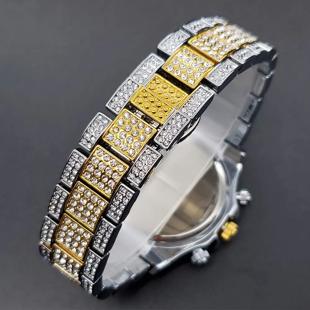 Quarz Herren uhren cz Diamant Multi-Dial Display Business Mann Uhr mit Doppel kalender 24-Stunden-Kalibrierung Luxus uhren – Detail 8