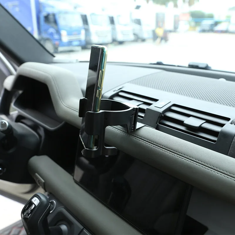 

Alumium Alloy Mobile Phone Holder Trim For Land Rover Defender 110 X P400 HSE 20-22 Car Air Vent Mobile Phone Holder Accessories