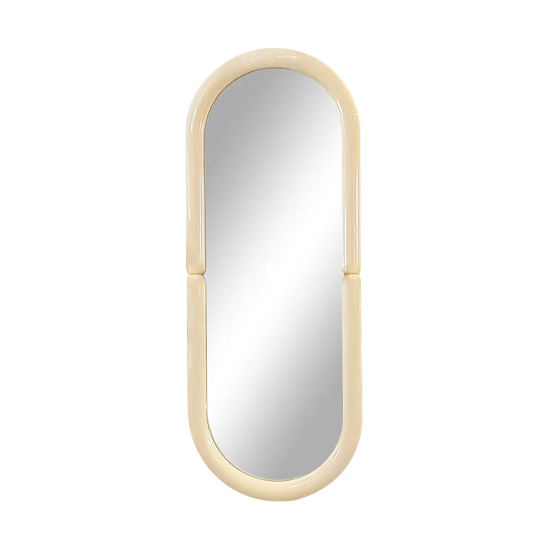 

Modern Design Free Shipping Wall Mirror Black Oval Floor Full Length Mirror Big Standing Espejo Pared Home Design Accessories