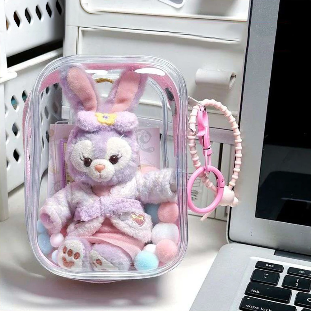 

Transparent Storage Box Cute Doll Bag Storage Pouch Keychain Wallet Dustproof Case Mystery Box Plastic Box Jewelry Organizer