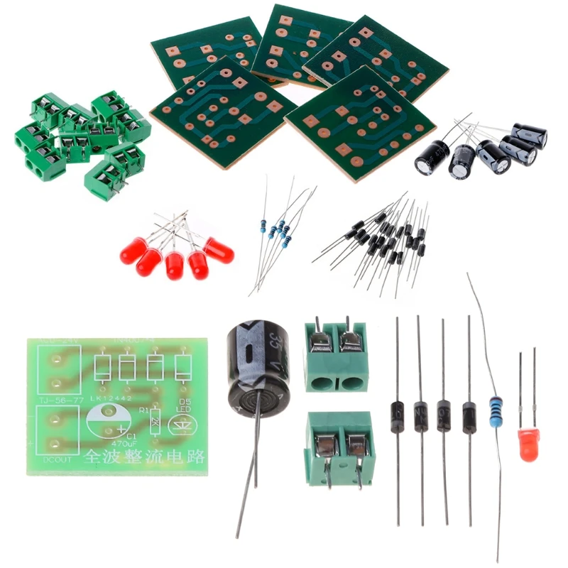 

5 Pcs DIY IN4007 Full Rectifier Circuit To for DC Power Supply Conve