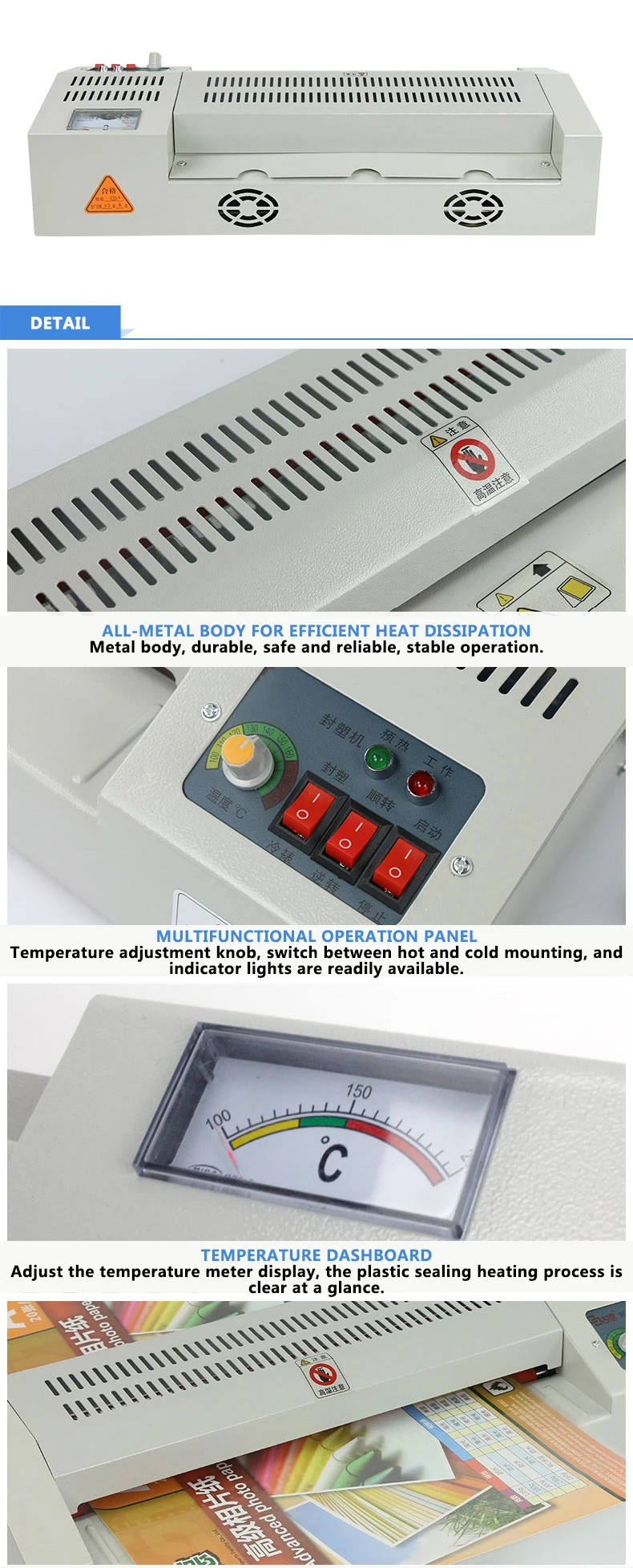 do laminador do metal da temperatura ajustável