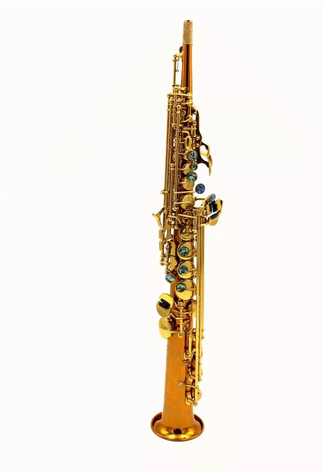Eastern Music rose copper gold lacquer straight soprano saxophone with G key