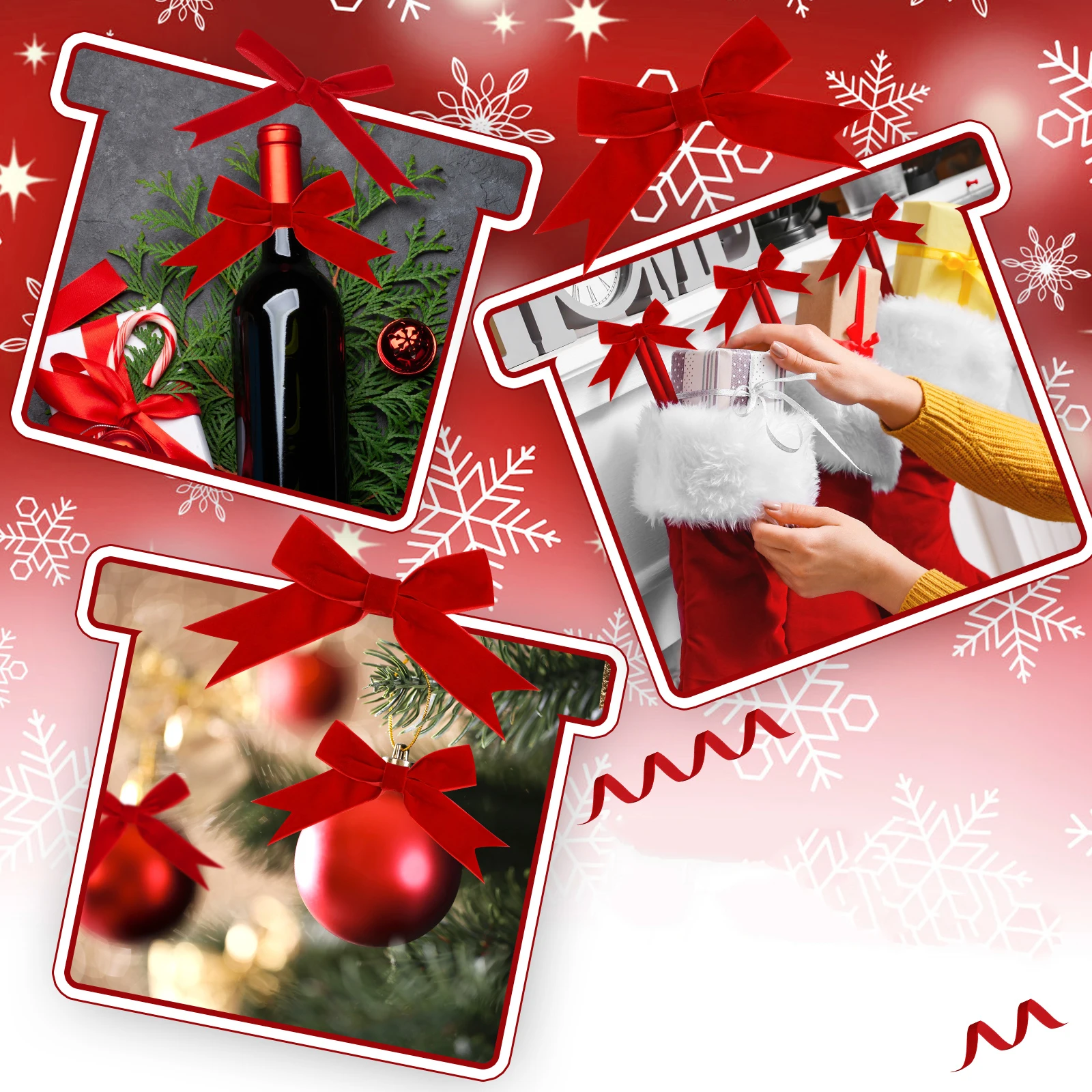 DIY Velvet Ribbon Bow Handmade Bow Hair Decor Flocking Webbing Decor for Bouquet Package Sewing Clothing