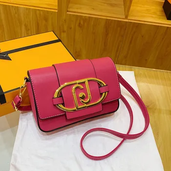 Borse firmate da donna Borse a tracolla quadrate con patta in pelle con fibbia in metallo Moda 2024 Borse a tracolla da donna Casual 1