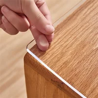 PVC transparent tablecloth with a thickness, heat-resistant, waterproof, and oil resistant dining table mat, 1pc 1