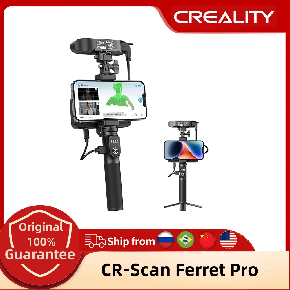 Creality Cr-Scan Furetto Pro 3D Scanner Wireless 3D Printing Upgrade Handheld Scan Machine 24-Bit Full-Color Anti-Shake Tracking