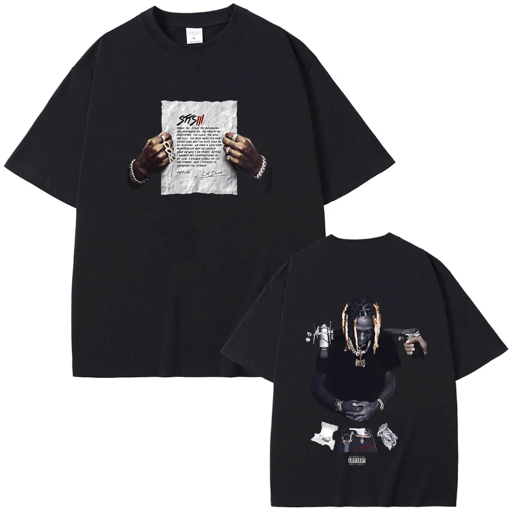 

Rapper Lil Durk Hip Hop Fashion Graphic T-shirt Men Women's Casual Oversized T Shirts Male Fashion Vintage Short Sleeve Tshirt
