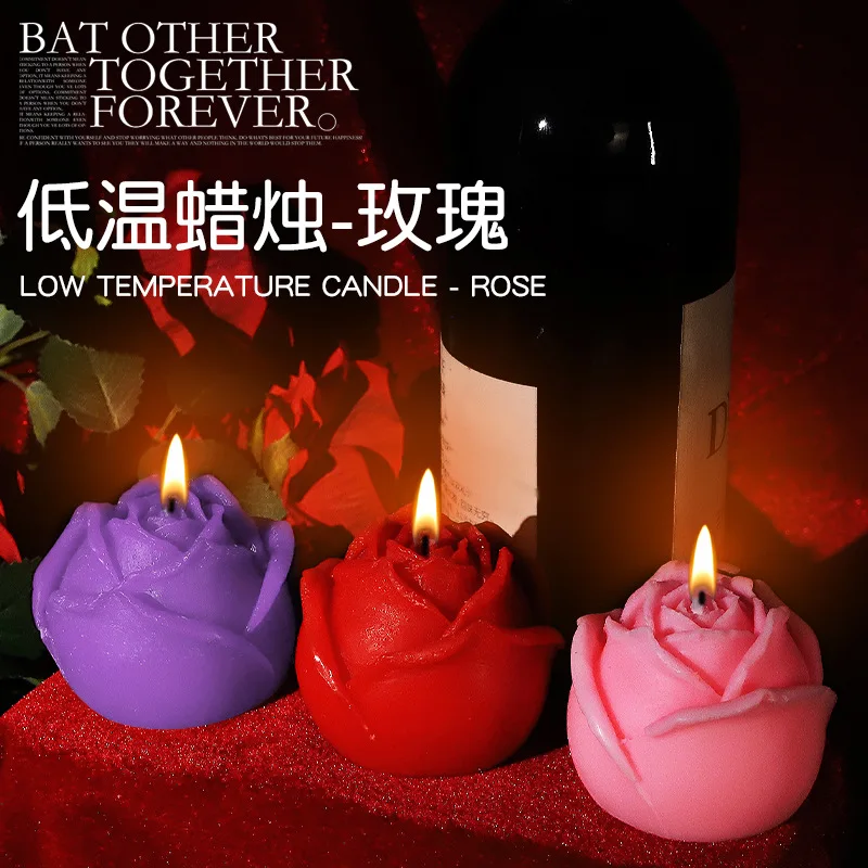smSex Toys Rose Low Temperature Candles Couple Interactive Props Alternative Passion Wax Drip Flirting