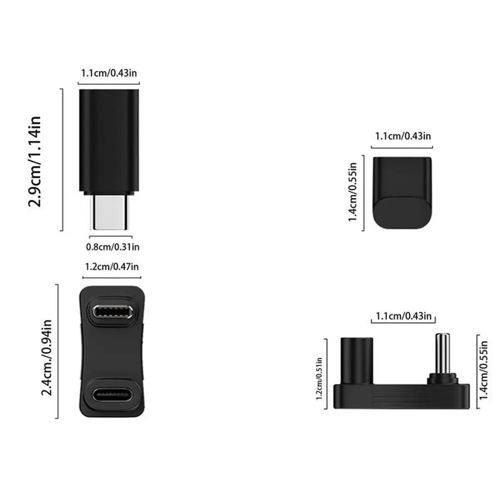 2 in 1 10Gbps 남성-여성 100W 고속 충전 USB C 컨버터 타입-C 3.1 어댑터 (스팀덱용)