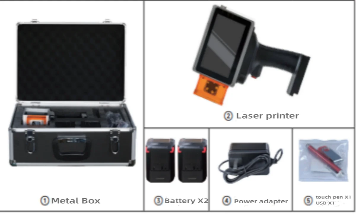 Yaomatec 新モデルハンドヘルドミニレーザープリンタポ​​ータブルレーザーマーキングマシン金属アルミニウム鉄プラスチック彫刻用