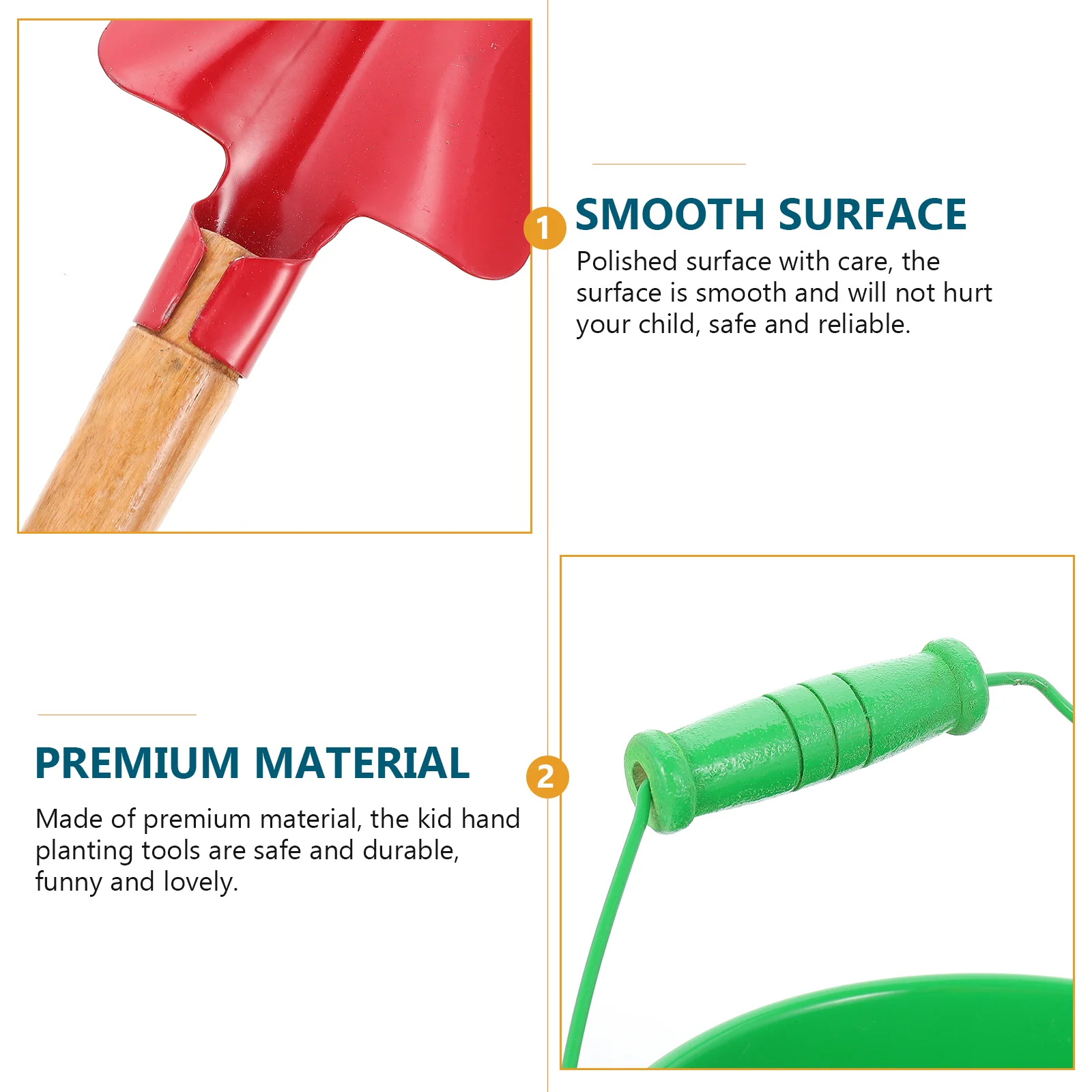 Gardening Kids Tools Children for Metal Barrel Kit Planting Toys Shovels Wood Sand Beach Bucket Toddler Gift Hand 3