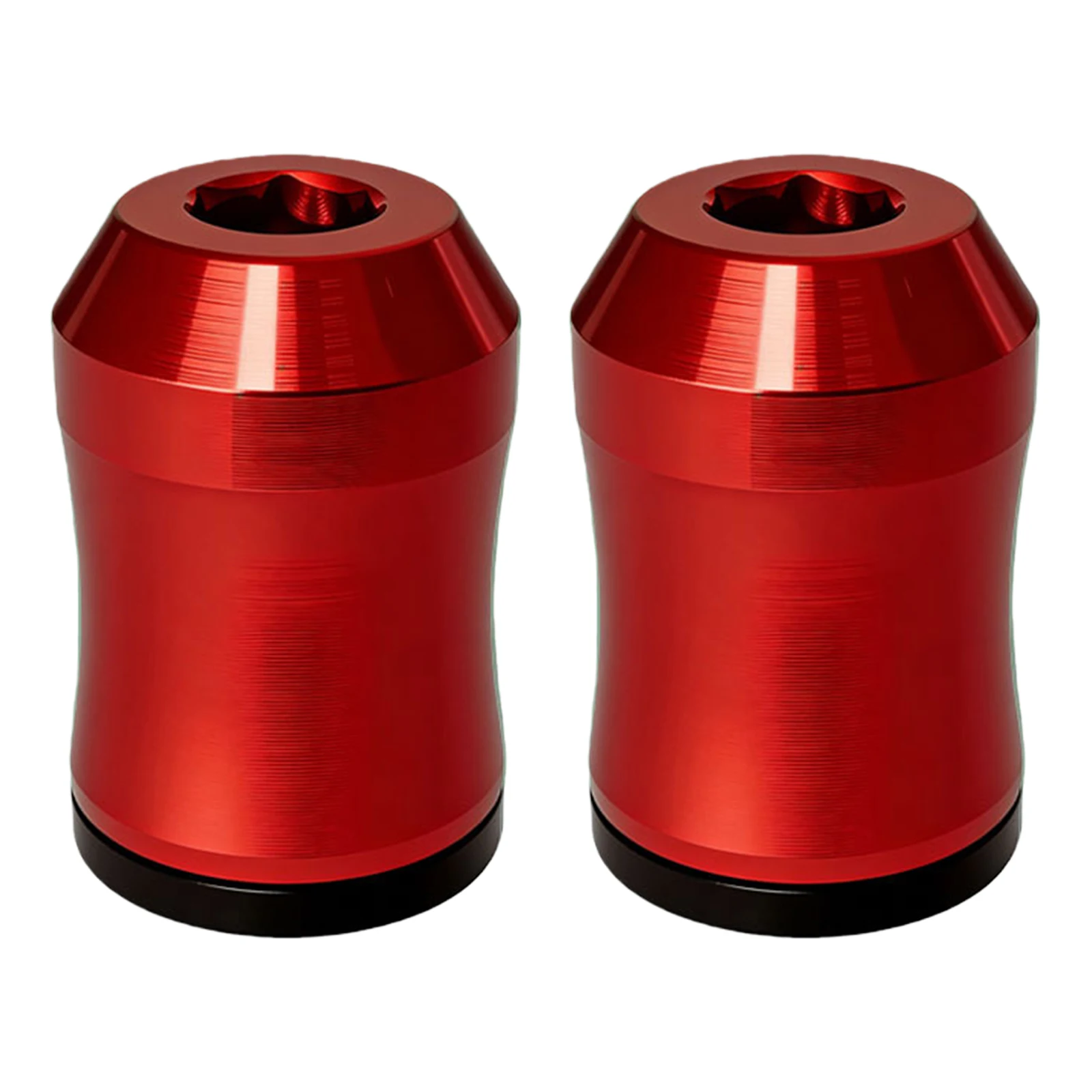 2Pcs Aluminum Alloy Magnetizer Demagnetizer Ring for 6.35mm Screwdriver Bits - Magnetic Screw Ring Bit & Adapter for Repair Work