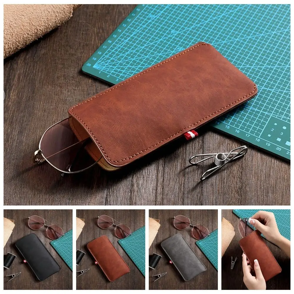 

Rectangle PU Leather Glasses Bag Jewelry Packing Glasses Protective Sunglasses Cover Reading Eyeglasses Pouch Outdoor
