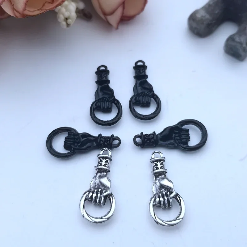 

5 Charming Hand 20 * 9mm Antique Silver Pendant DIY Craft Handmade Jewelry
