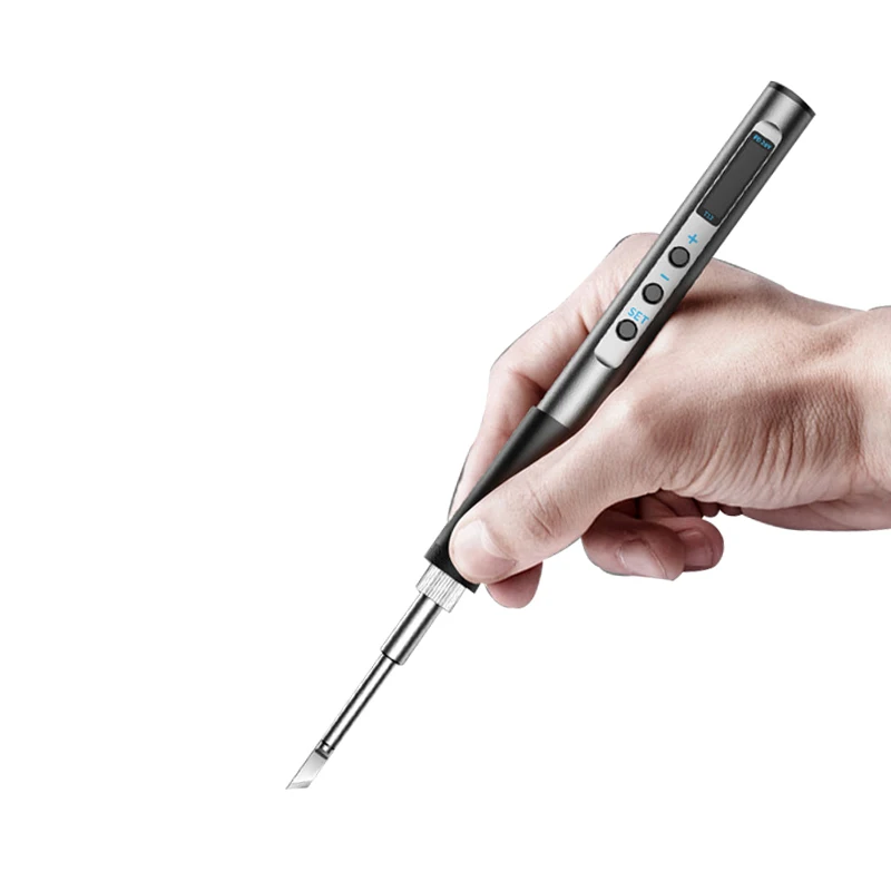 T12 납땜 인두 PD 전원 공급 장치 65W 디지털 디스플레이 조정 가능한 빠른 가열 휴대용 납땜 인두 키트