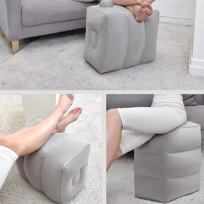 

Inflatable Travel Sleeping Footrest Pillow Folding Adjustable Height Resting Pillow Footrest On Airplane Car Bus Foot Pad Pillow