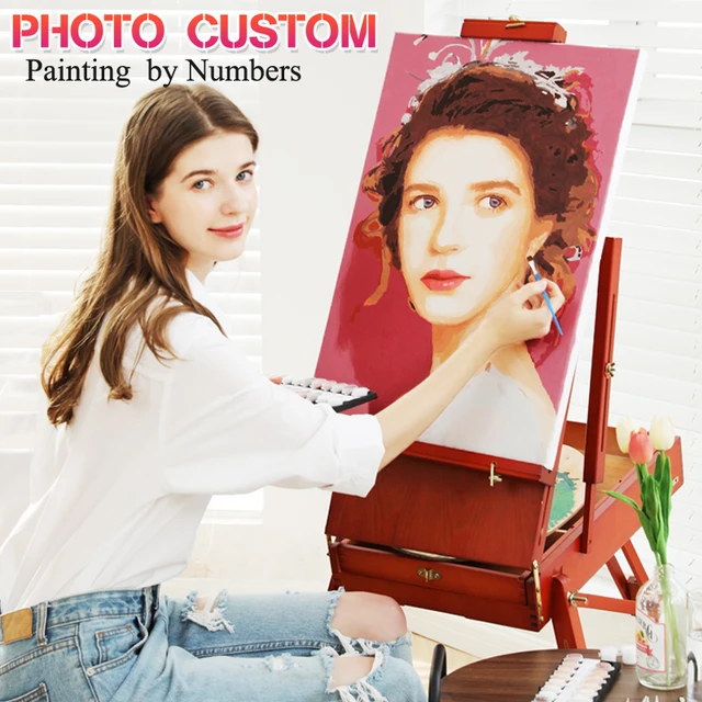 Peinture par numéros, livraison directe, Photo de personnalité personnalisée, bricolage, dessin, coloriage par numéros, chat acrylique pour adulte, sans cadre 1