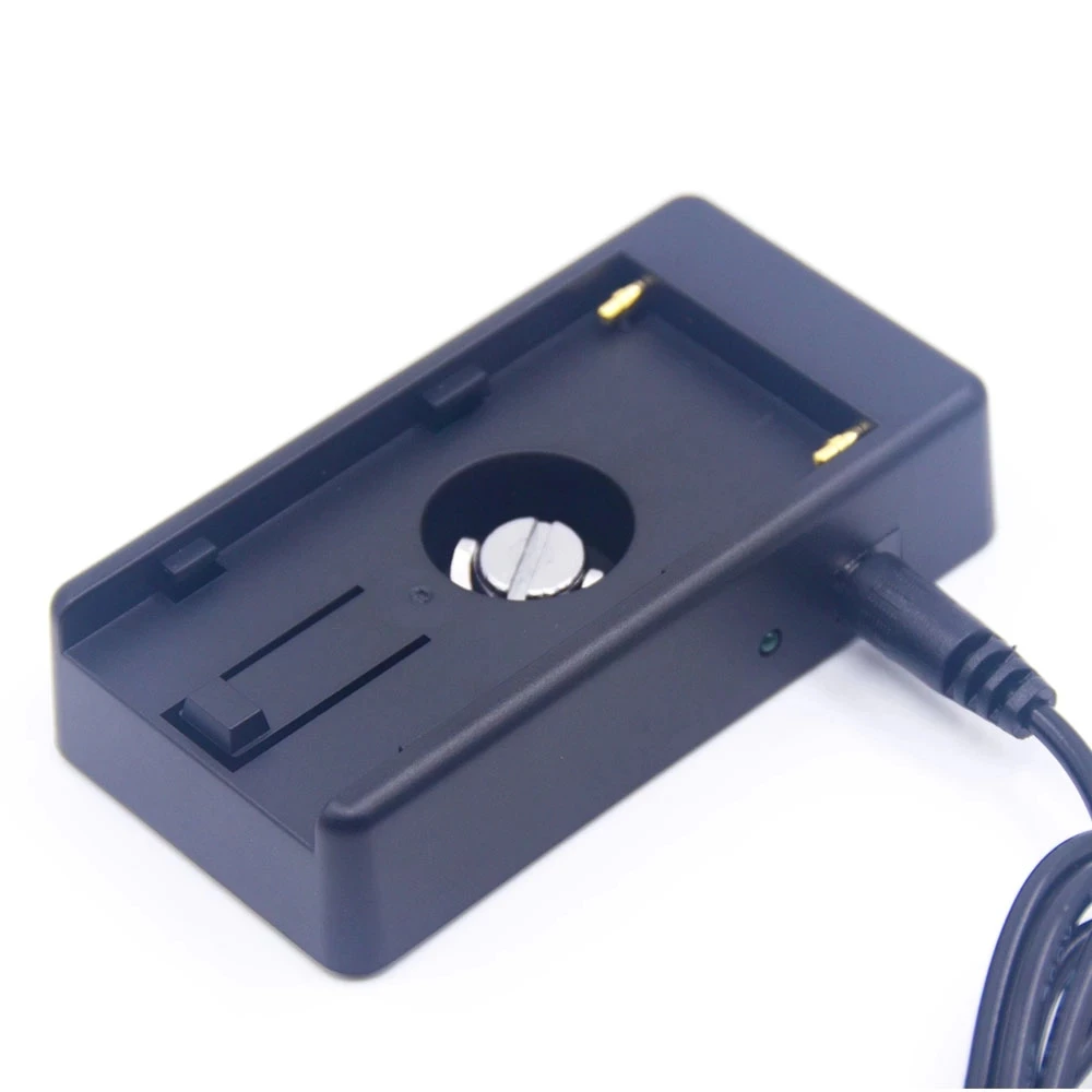 USB 7.2V Out Put And DC 5.5*2.1mm NP-F970 F960 F950 Base Mount Holder Plate For PW20 LP-E6 FZ100 Dummy Battery Camera Monitor