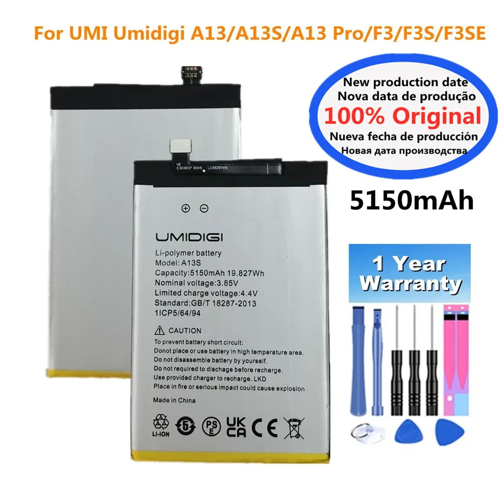 S25d8f2533a794e3fa836bbda62d27f52v 2024 Original Battery For UMI Umidigi Bison GT2 X10S X10G F2 Power 3 S2 Lite Z2 S3 S5 Pro A5 A7 A7S A9 Pro A11S A13S A11 Pro Max