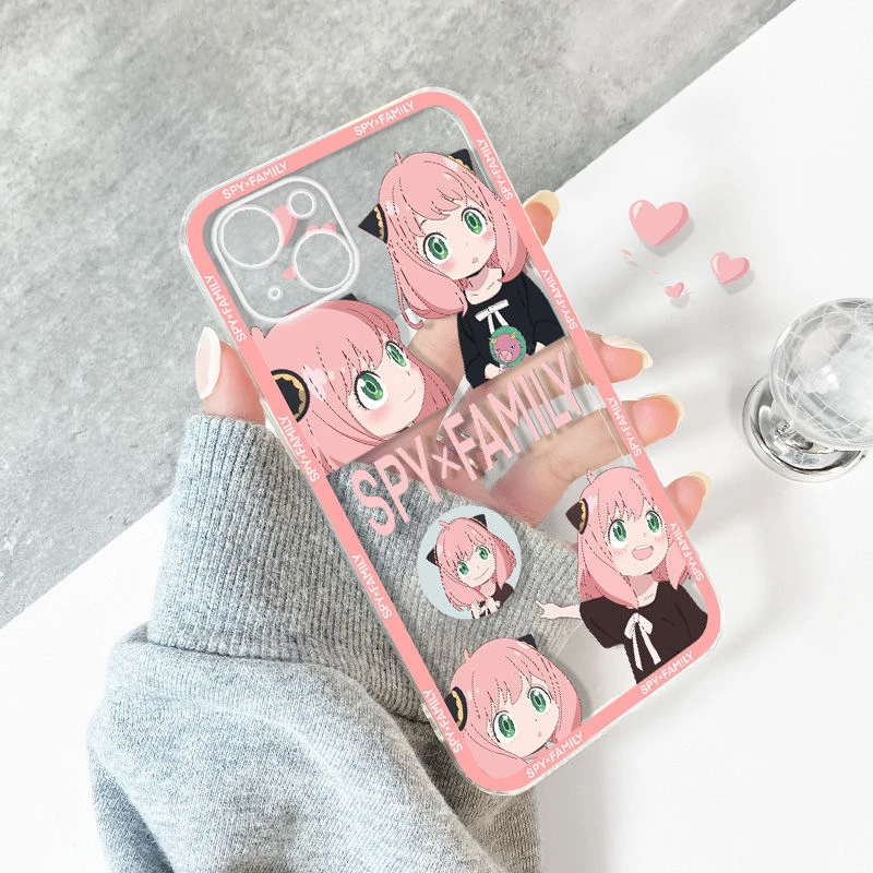 SPY×FAMILY Phone Case for Iphone 11 12 13 Pro Max Case Anime Iphone 7 Case 6 8 Plus X Xs Xr Unilateral Design Cover Anya Forger