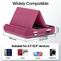 KDD Upgraded Tablet Pillow Stand Multi-Angle Viewing Ipad Holder for Lap Bed and Desk Foldable Soft Pad Dock with Stylus Mount - Image 4