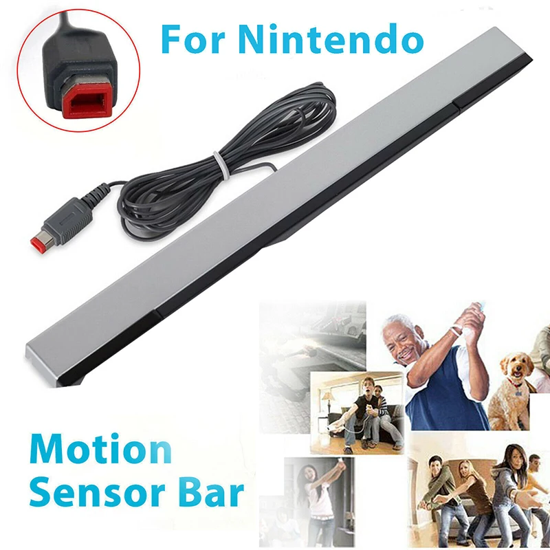 Barre de capteur de mouvement à rayons infrarouges filaires avec support,  barre de capteur Plug & Play, remplacement, accessoires Nintendo Wii et Wii  U - AliExpress