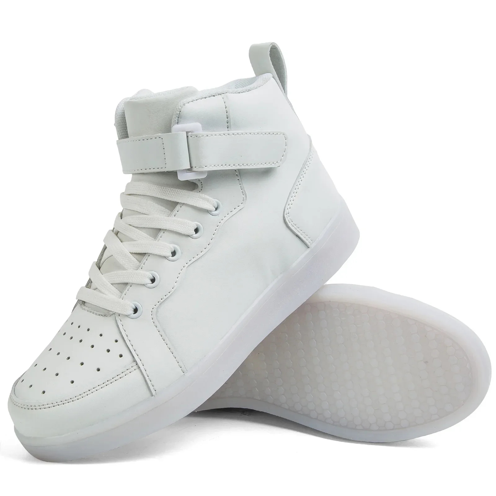 크기 25-40 어린이 빛나는 운동화 소년을위한 어린이 빛나는 운동화 소녀 빛나는 단독 조명 신발 남자와 운동화를 주도