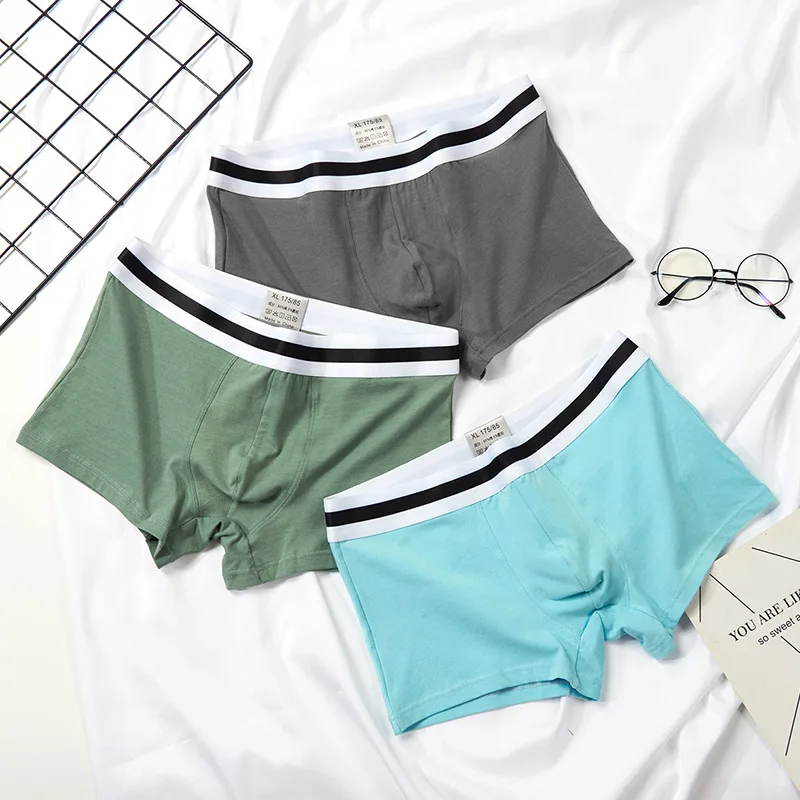

Boxer Homme Cotton Mens Underpants Bulge Pouch Underwear Solid Color Men's Panties Fashion Comfortable Boxer Shorts For Man Gift