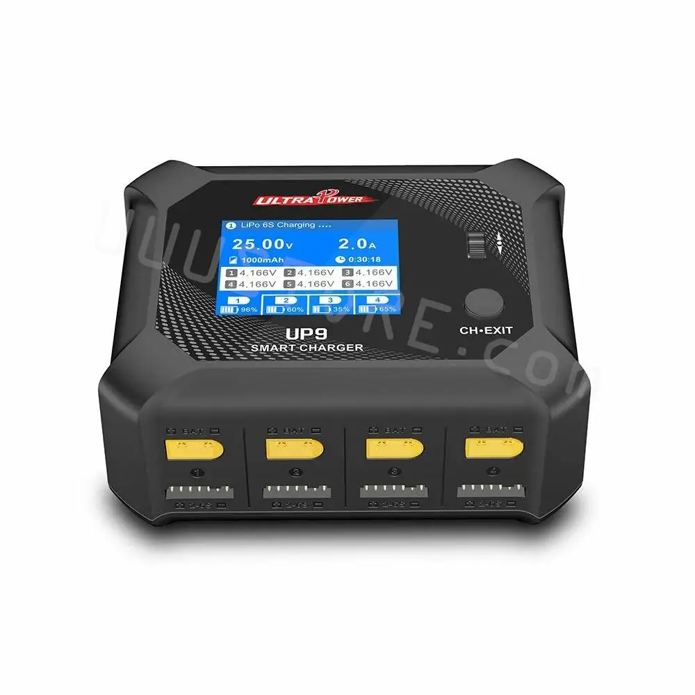 

4-канальное умное зарядное устройство UltraPower UP9 для 1-6S LiPo/LiHV/LiIon/LiFe Battery AC 100-240V DC 11-18V