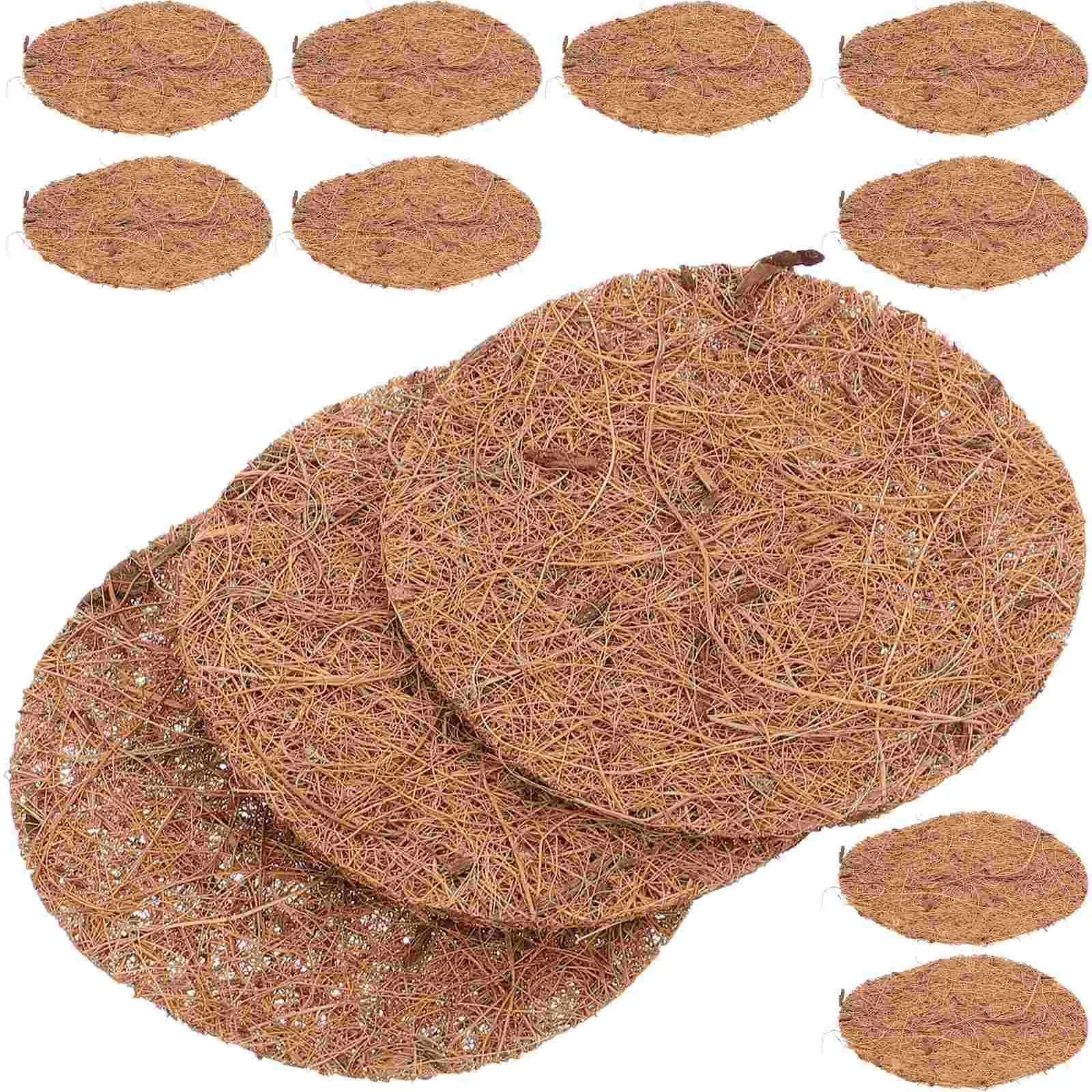 

Coconut Palm Mat Fibre Flowerpot Liners Basket Plant for Garden Hanging Practical Fiber Replacement Pots Plants