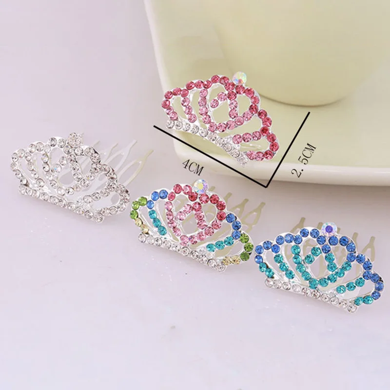 Baby Glitter Tiaras 3D Crown Hairbands for Girls Sparkling Festival Princess Hair Sticks Girls Headwear Kids Hair Accessories