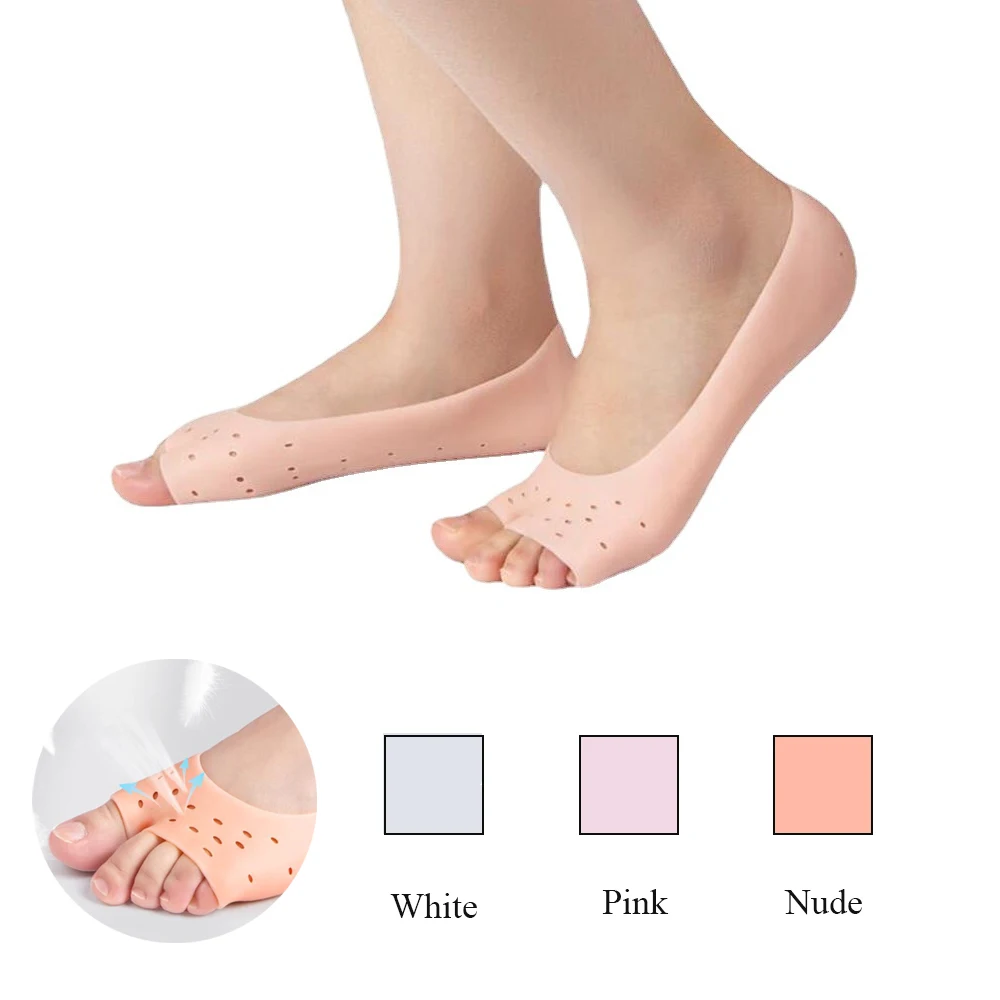 Happon Moisturizing Heel Socks Overnight Cracked Heels While You Sleep 2  Pairs Gel Lined Skin Softening Treatment for Dry, Hard or Cracked Heels Day  Night Spa Socks for Men and Women (Skin) -